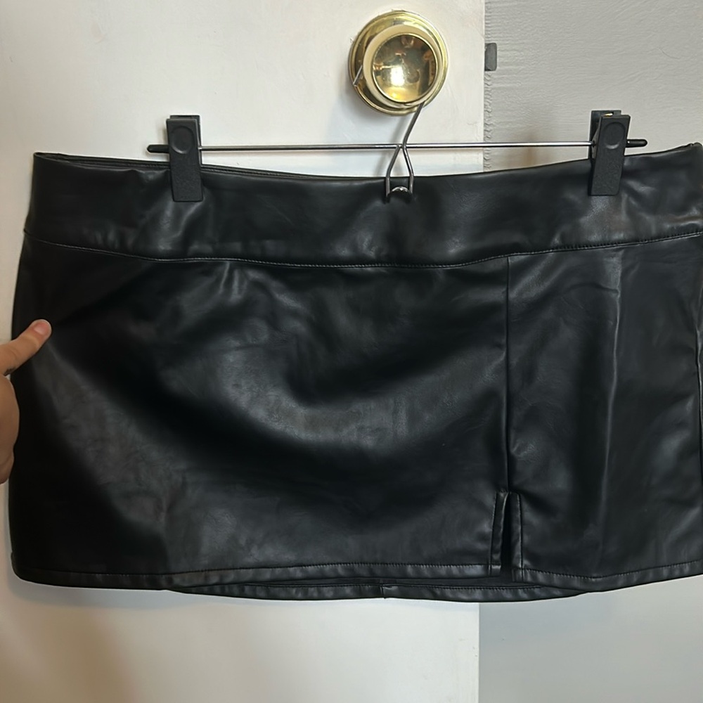 Faux Leather Mini Skirt